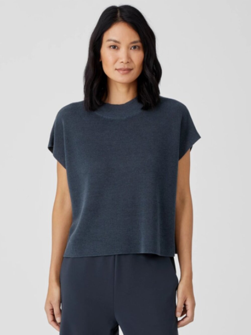 Eileen Fisher Mock Neck Top M